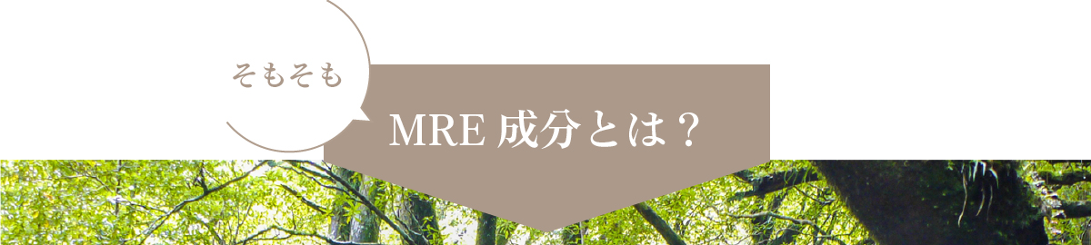 そもそもMRE成分とは？