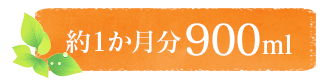 約1か月分 900ml