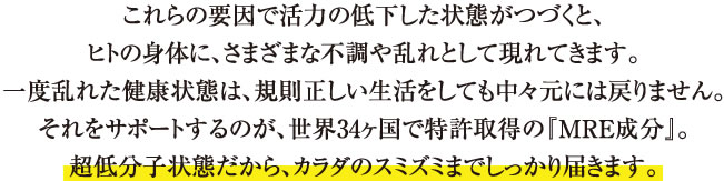 超低分子状態だから、カラダのスミズミまでしっかり届きます