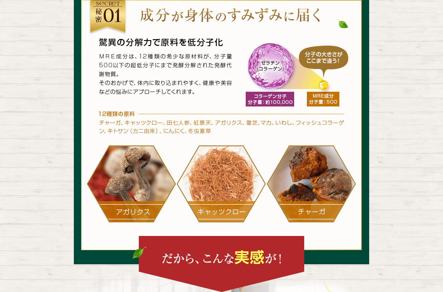 成分が身体のすみずみに届く